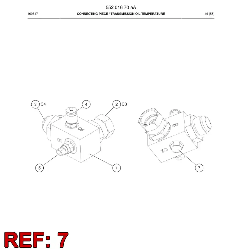 55208094 552 080 94 Plug - Sandvik Technical Drawing