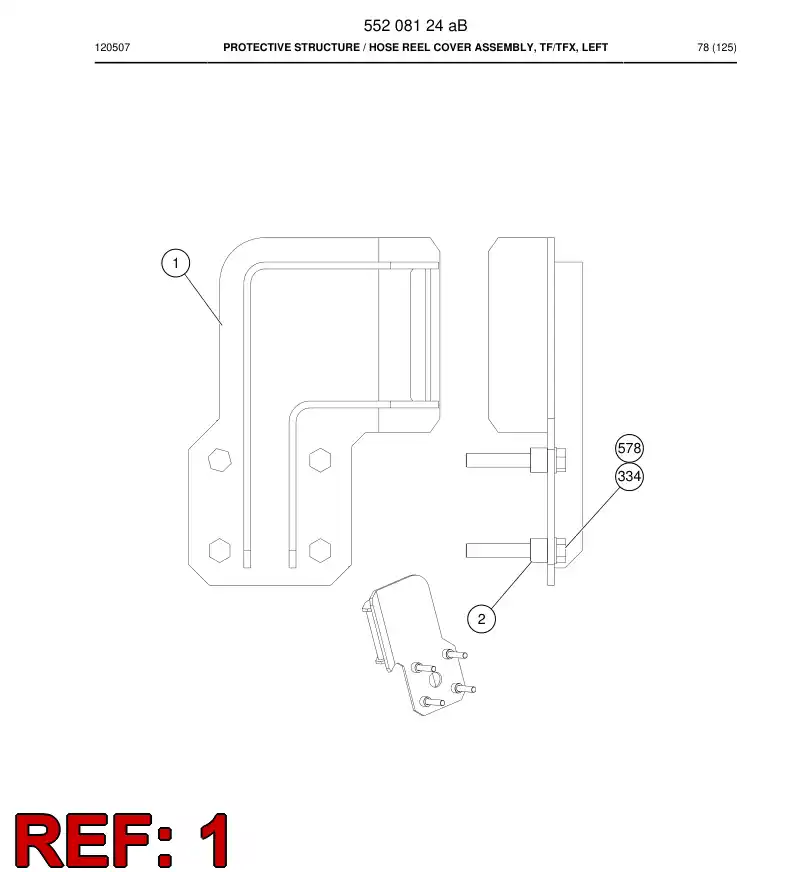 55208101a 552 081 01a Plate, Cover - Sandvik Technical Drawing