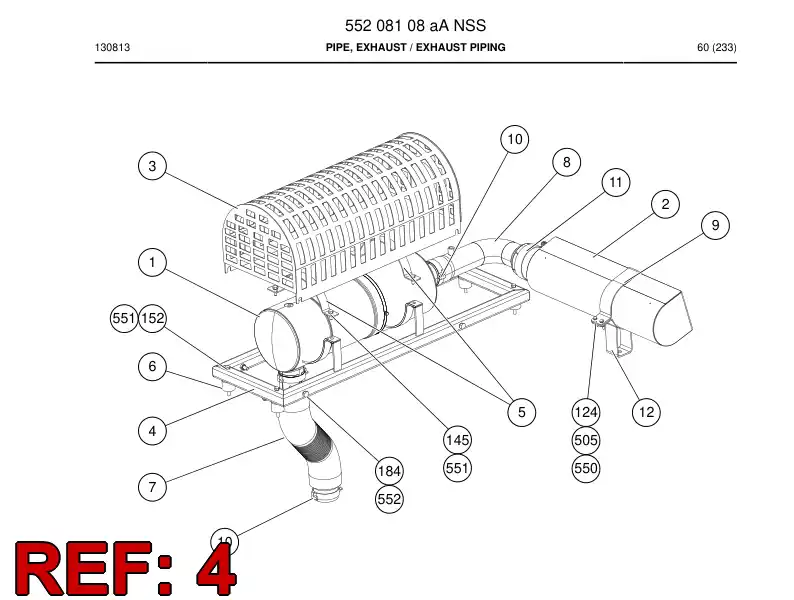 55208111 552 081 11 Bracket - Sandvik Technical Drawing