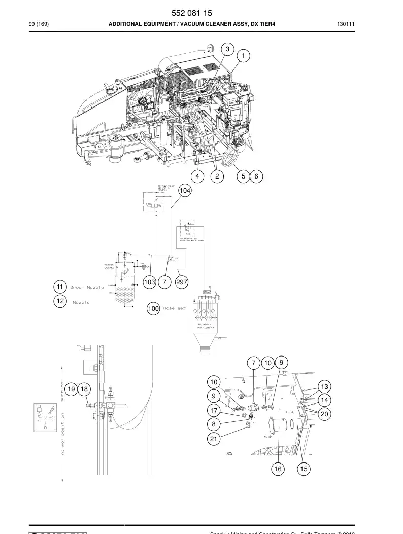 55208115 552 081 15 Additional equipment - Sandvik Technical Drawing