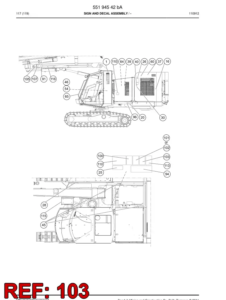 55208221 552 082 21 Sign - Sandvik Technical Drawing