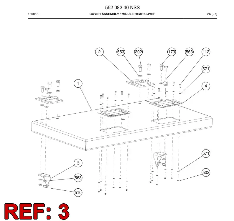 55208264 552 082 64 Supporting block - Sandvik Technical Drawing