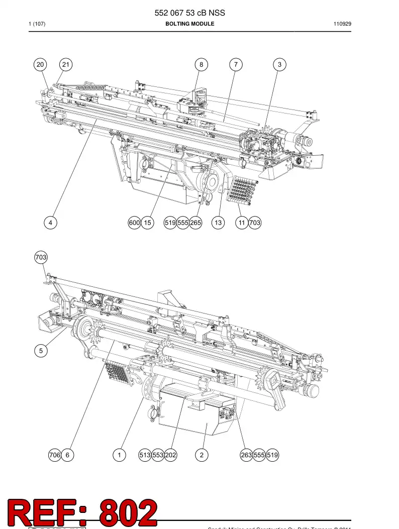 55208336b 552 083 36b Hosing - Sandvik Technical Drawing