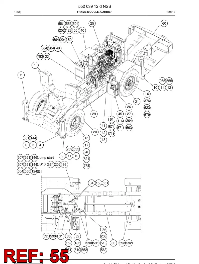 55208346 552 083 46 Bracket - Sandvik Technical Drawing