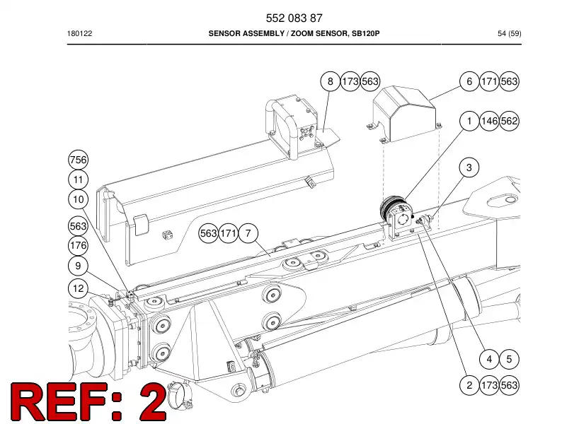 55208393 552 083 93 Bracket - Sandvik Technical Drawing