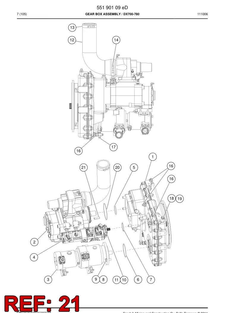 55208408 552 084 08 Spline - Sandvik Technical Drawing