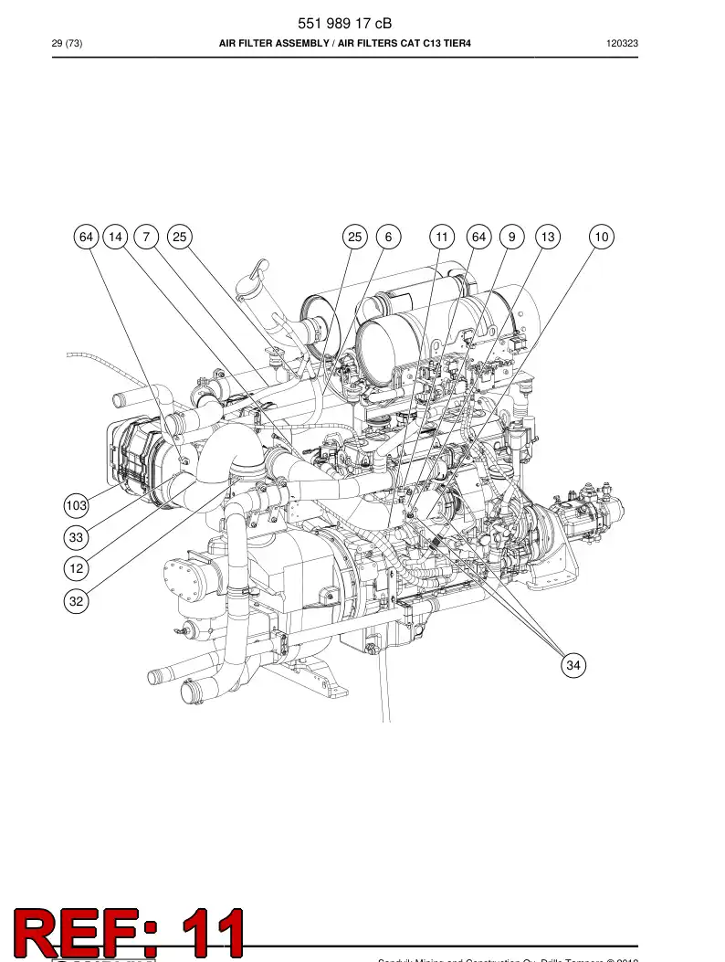 55208447a 552 084 47a Hose, Rubber - Sandvik Technical Drawing