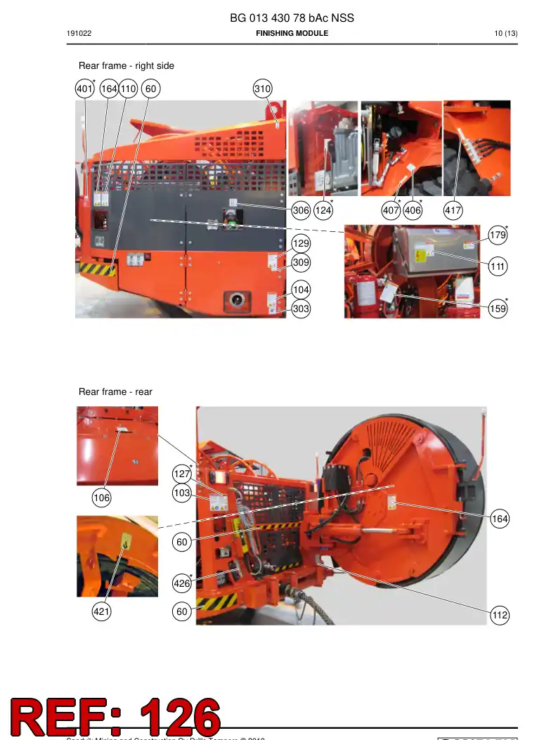 55208496 552 084 96 Decal - Sandvik Technical Drawing