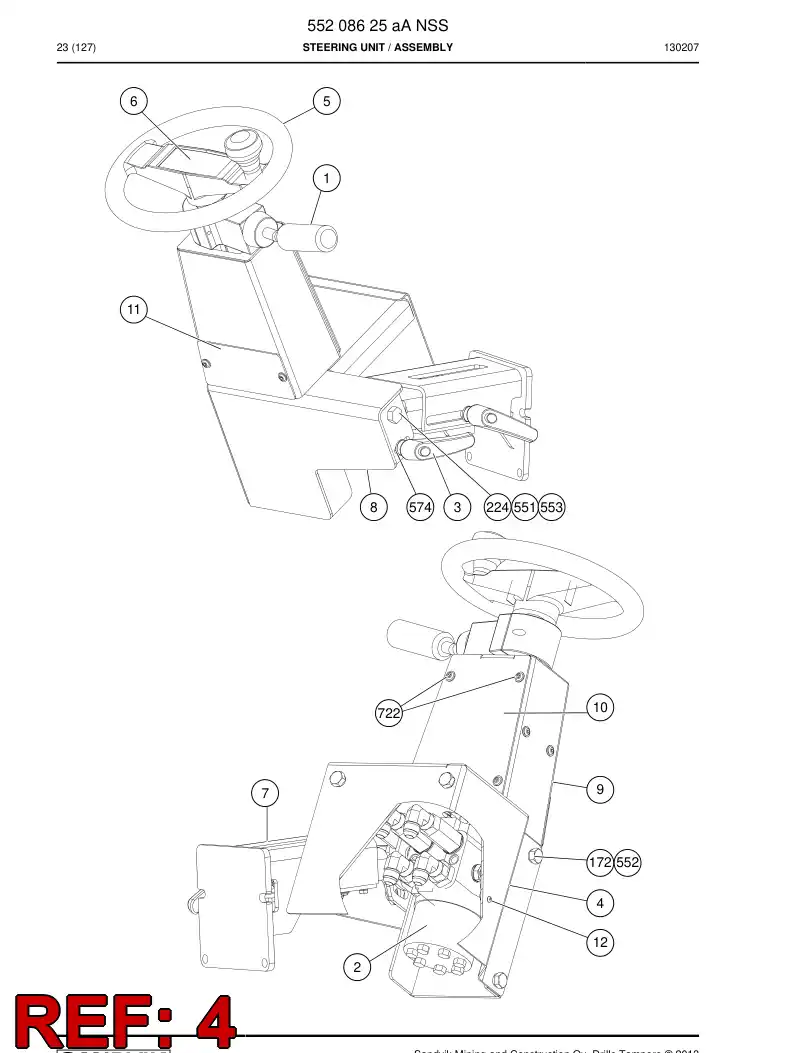 552 086 14a Plate, Cover - drawing