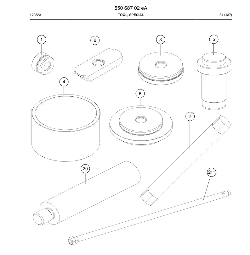 55208624a 552 086 24a Stud, Special - Sandvik Technical Drawing