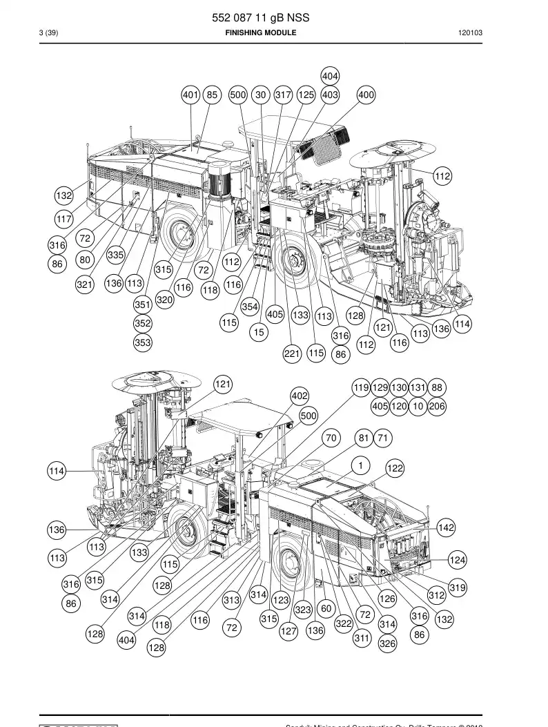 55208711g 552 087 11g FINISHING MODULE - Sandvik Technical Drawing