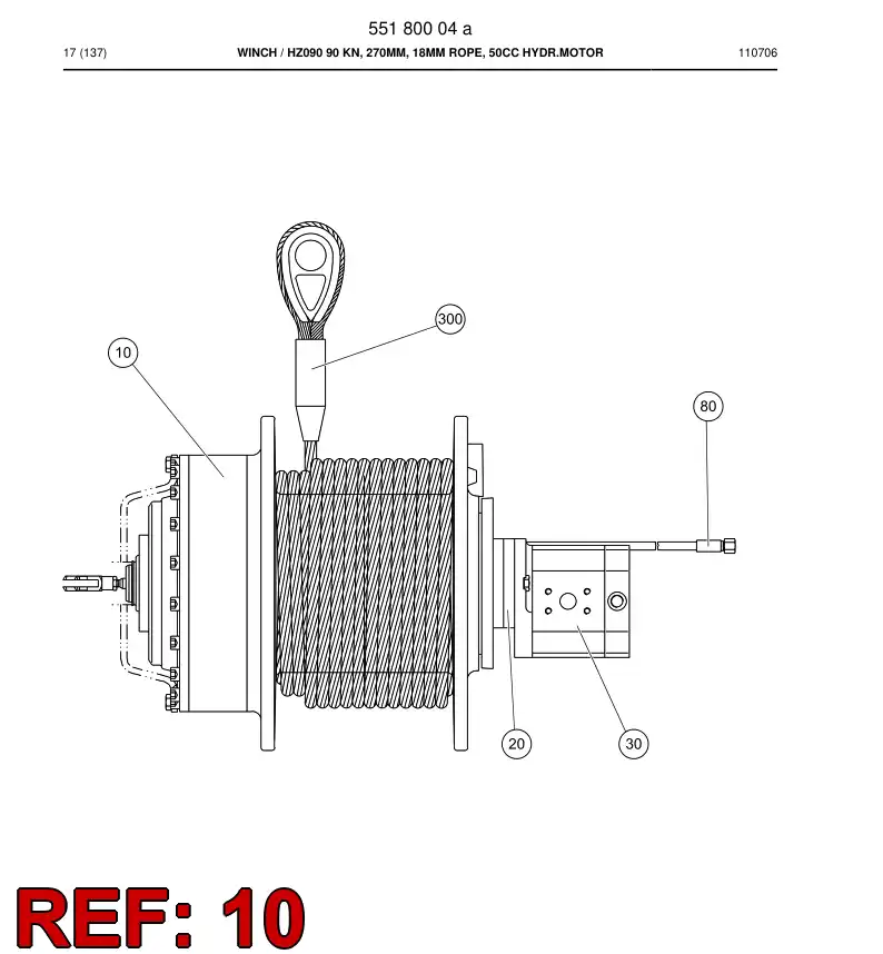 55208730 552 087 30 Drum - Sandvik Technical Drawing