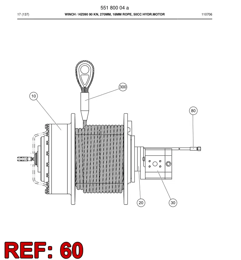 55208735 552 087 35 Clip - Sandvik Technical Drawing