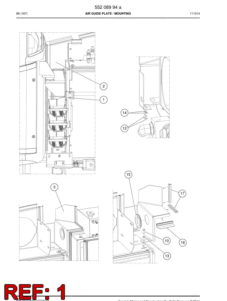55208759 552 087 59 Plate - Sandvik Technical Drawing