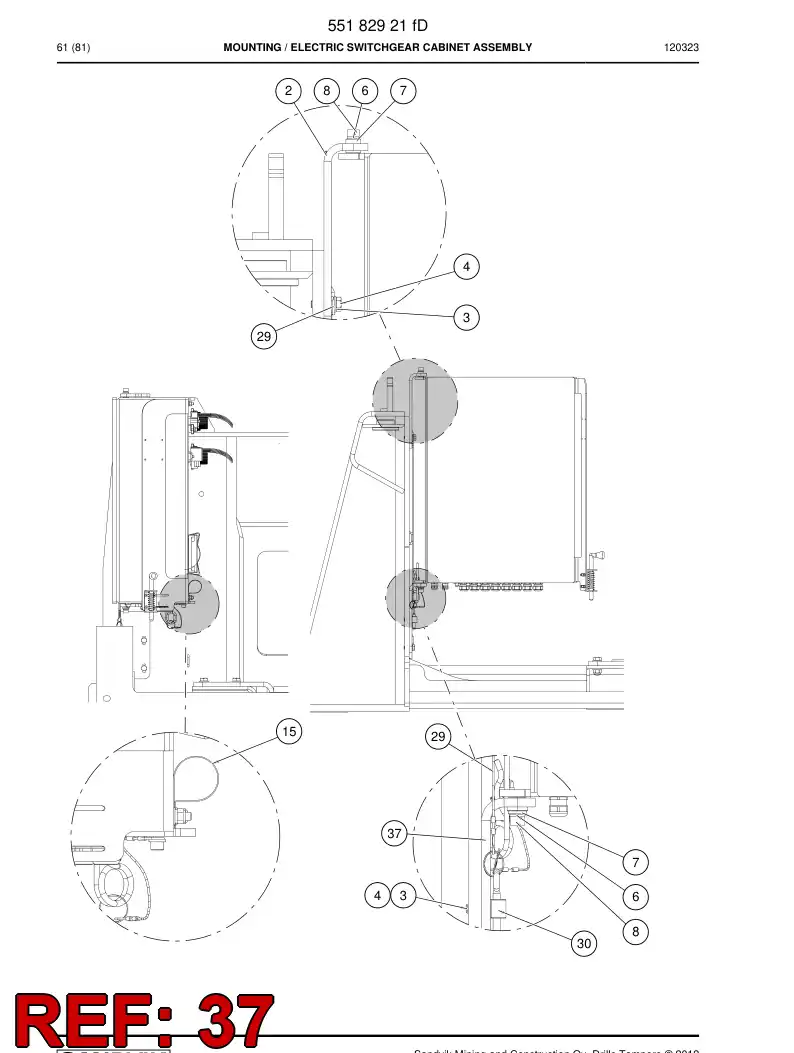 55208778 552 087 78 Bracket - Sandvik Technical Drawing