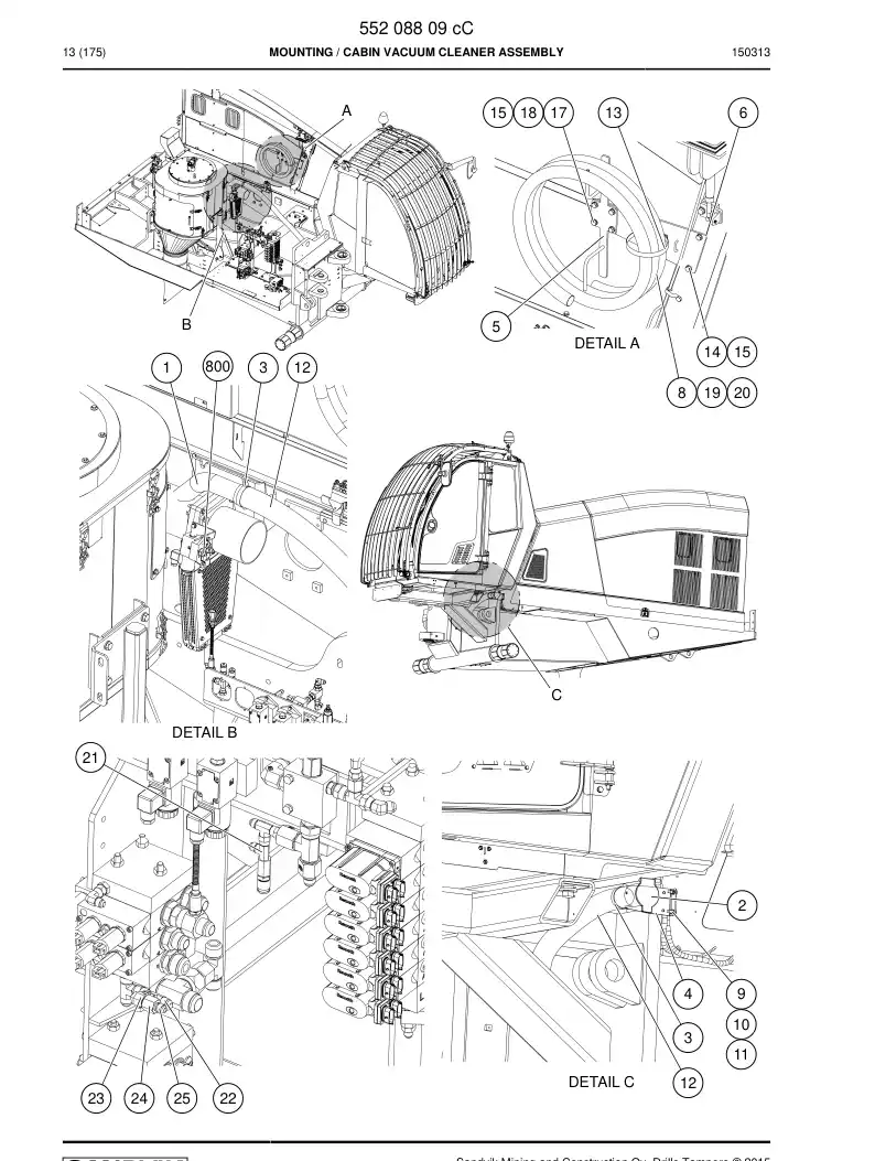 55208809c 552 088 09c Mounting - Sandvik Technical Drawing