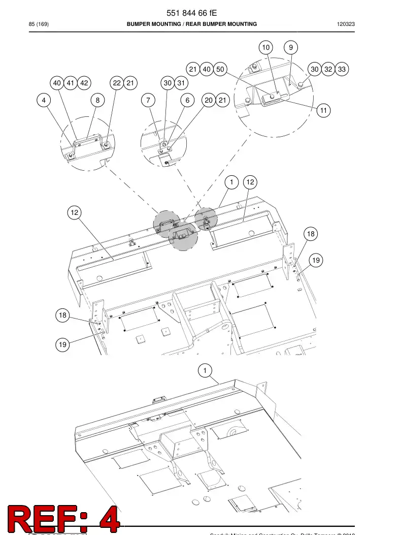 55208852 552 088 52 Plate - Sandvik Technical Drawing