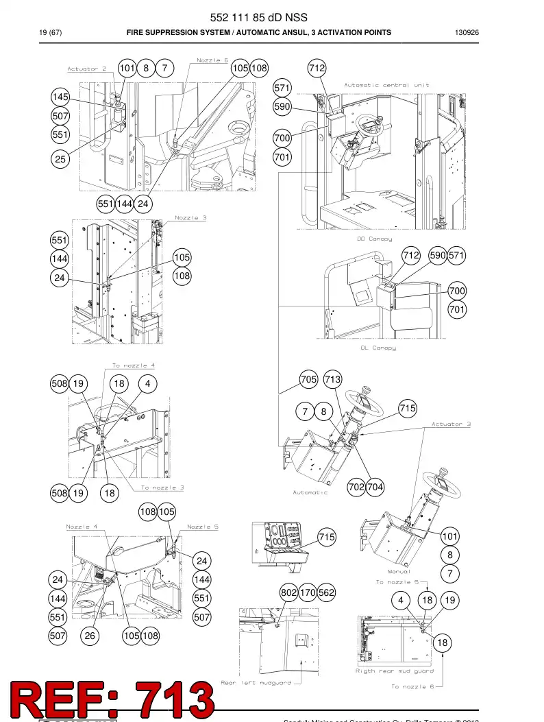 55208992 552 089 92 Bracket - Sandvik Technical Drawing