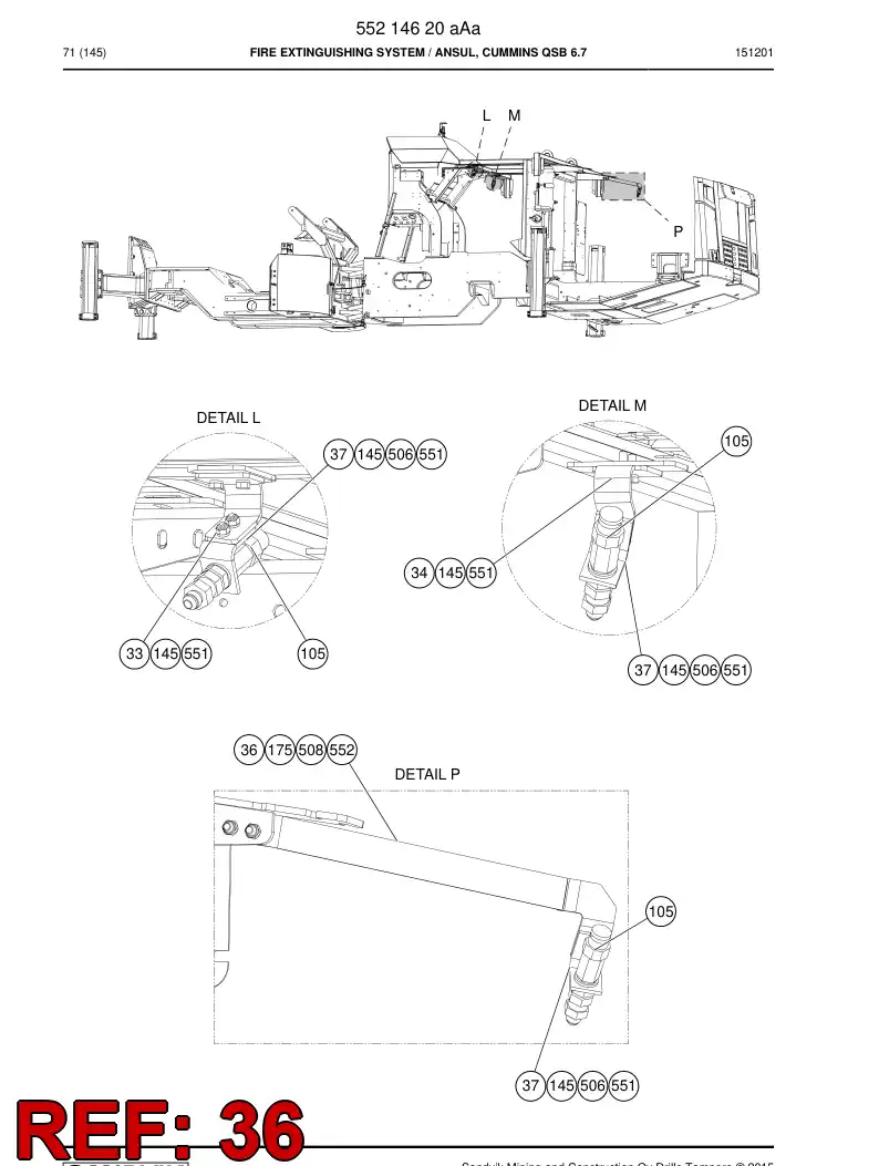 55209214 552 092 14 Bracket, Mounting - Sandvik Technical Drawing