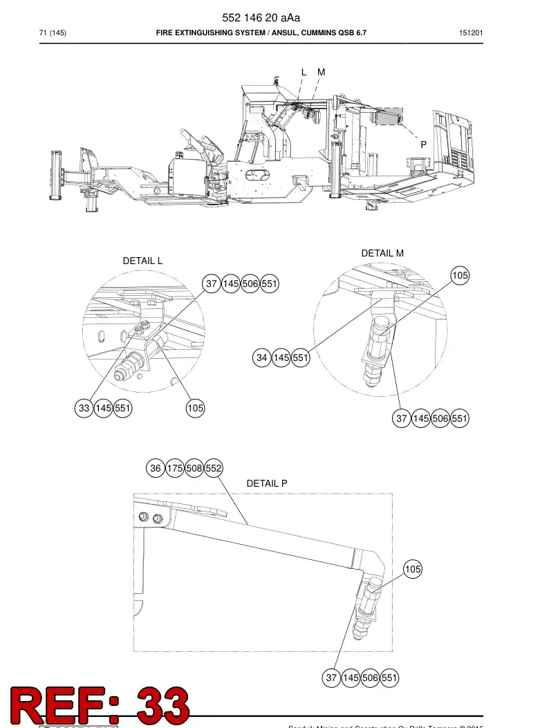 55209264 552 092 64 Plate, Mounting - Sandvik Technical Drawing