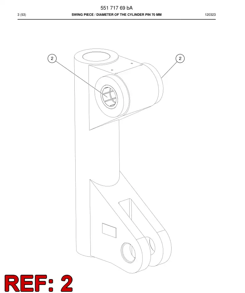 55209635 552 096 35 Bushing, Bearing - Sandvik Technical Drawing