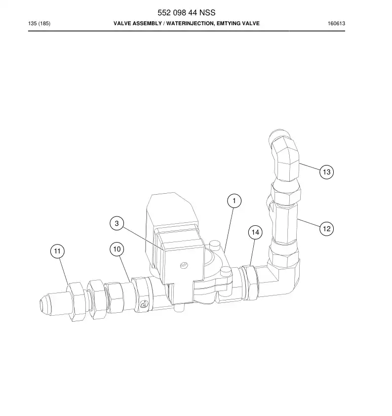 55209844 552 098 44 Valve Assembly - Sandvik Technical Drawing