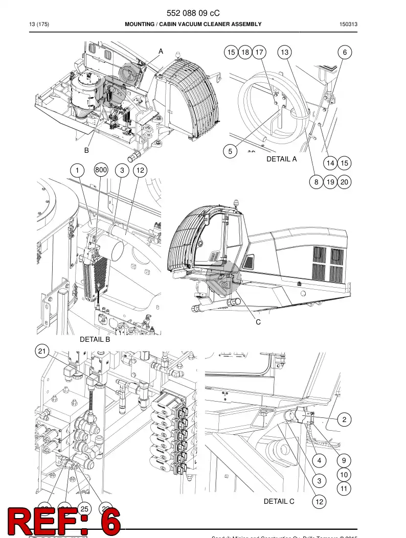 55209957 552 099 57 Support - Sandvik Technical Drawing