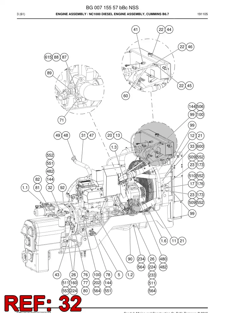 55209995a 552 099 95a Bracket - Sandvik Technical Drawing