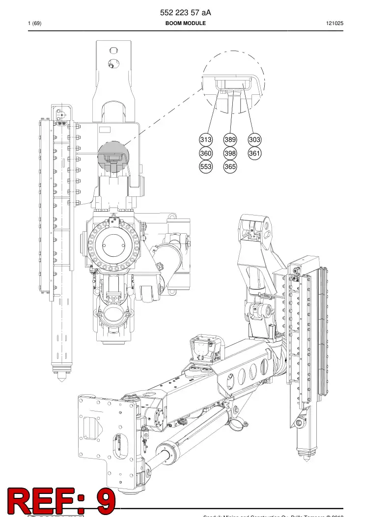 55210084 552 100 84 Guide, Hose - Sandvik Technical Drawing