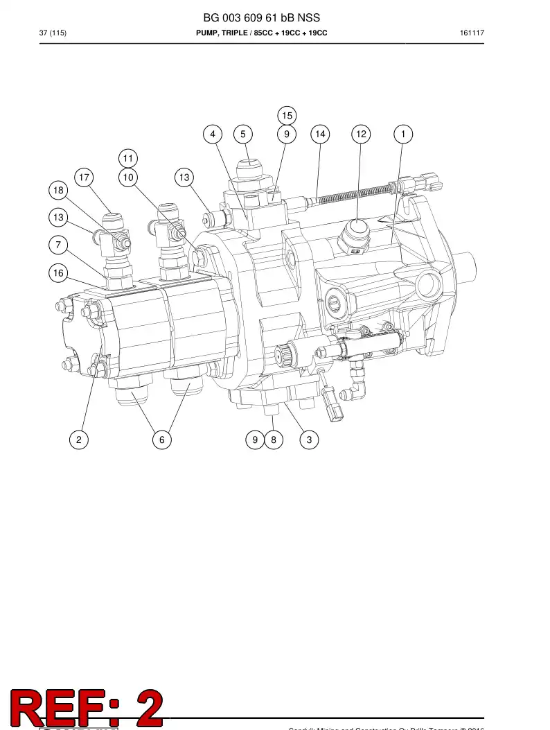 55210162 552 101 62 Seal kit - Sandvik Technical Drawing