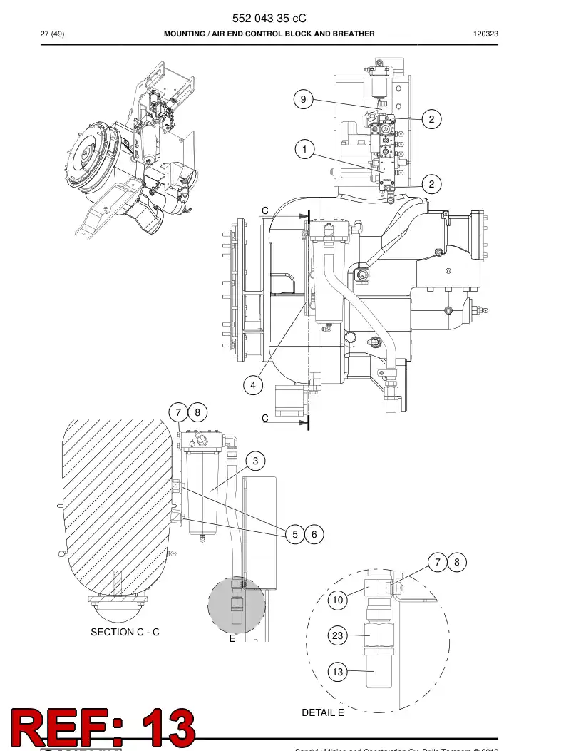 55210177 552 101 77 Silencer, Exhaust - Sandvik Technical Drawing