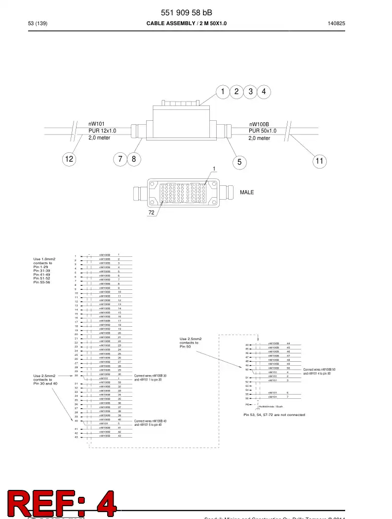 55210336 552 103 36 Connector - Sandvik Technical Drawing