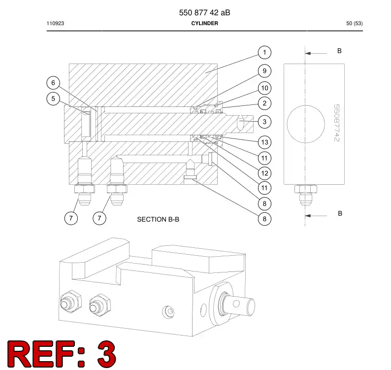 55210358 552 103 58 PISTON rod - Sandvik Technical Drawing