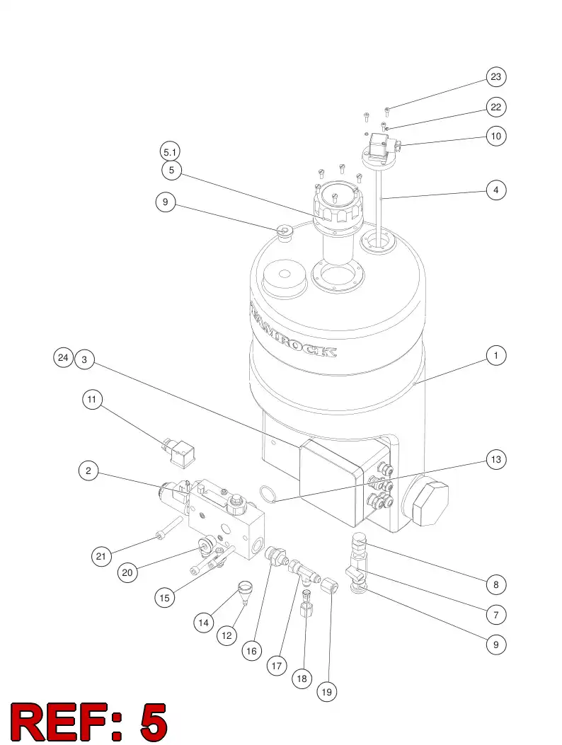 55210423 552 104 23 Breather assembly - Sandvik Technical Drawing