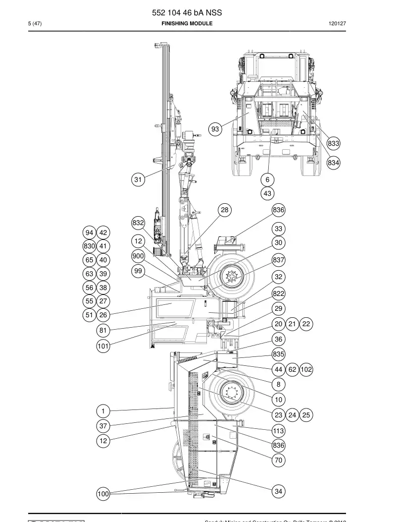 55210446b 552 104 46b Finishing module - Sandvik Technical Drawing