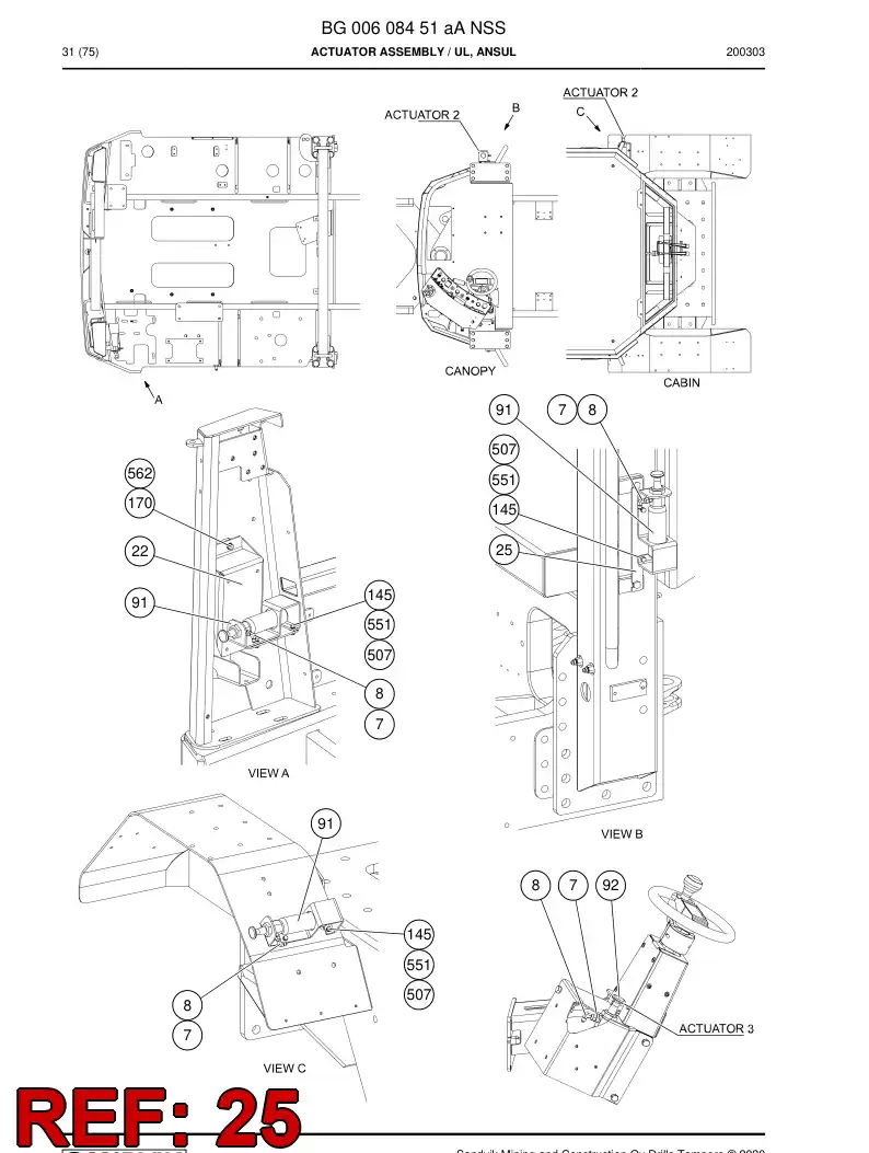 55210536a 552 105 36a Plate, Mounting - Sandvik Technical Drawing