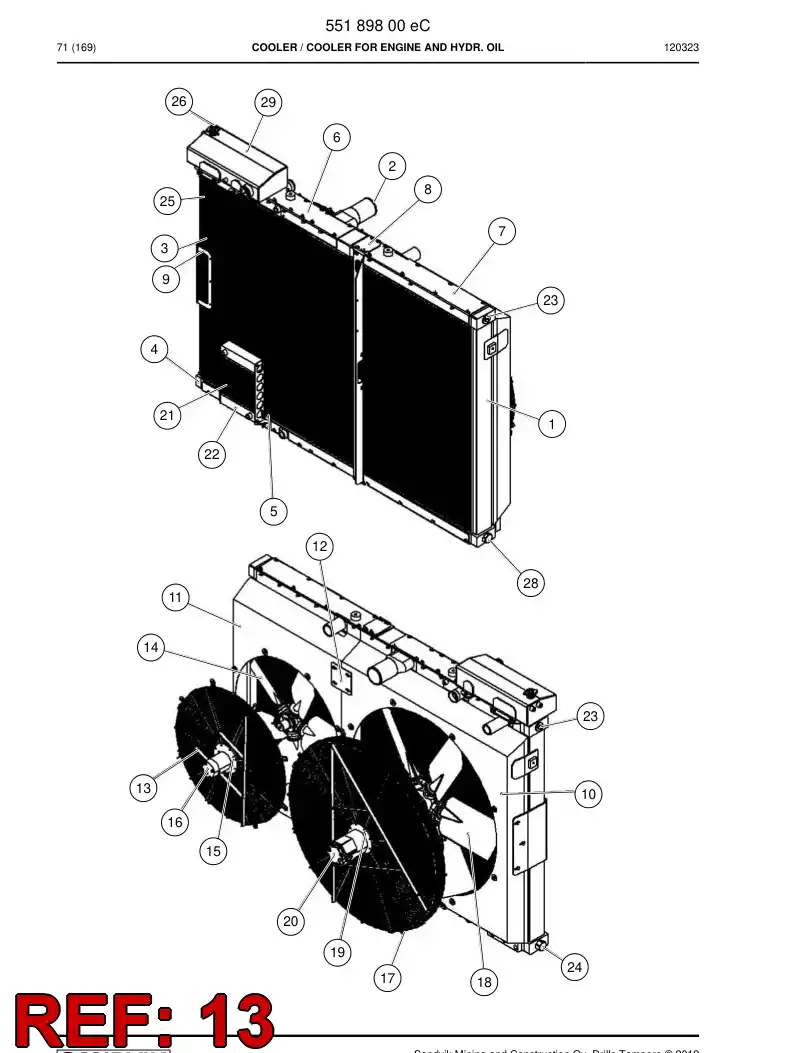55210627 552 106 27 Guard - Sandvik Technical Drawing