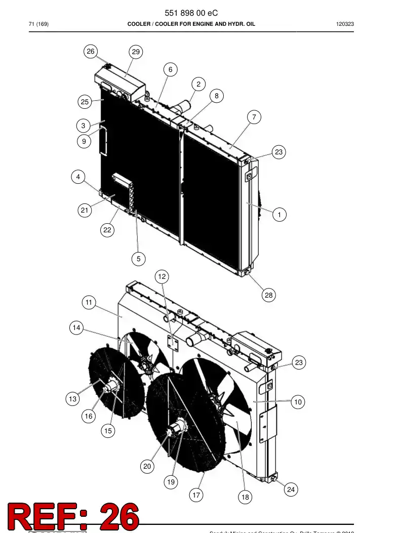 55210635 552 106 35 Cap, Filling - Sandvik Technical Drawing