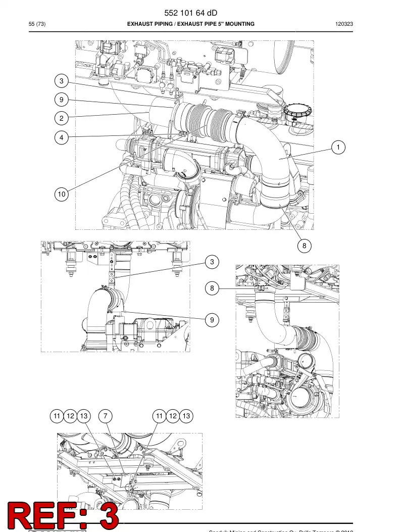 55210655 552 106 55 Supporting block - Sandvik Technical Drawing