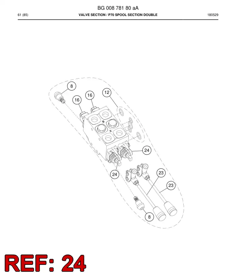 55210726 552 107 26 Cover, Valve - Sandvik Technical Drawing