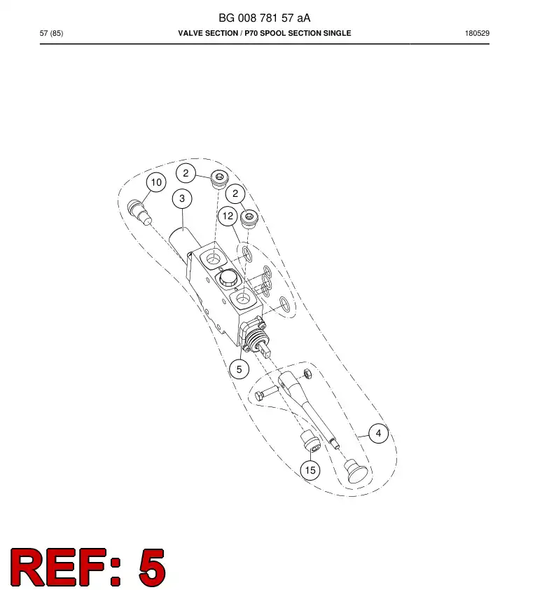 55210763 552 107 63 Cover, Valve - Sandvik Technical Drawing