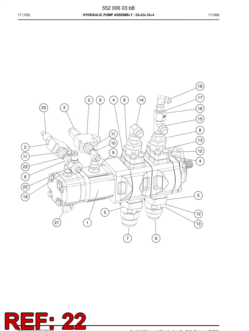 55210931 552 109 31 Adapter - Sandvik Technical Drawing