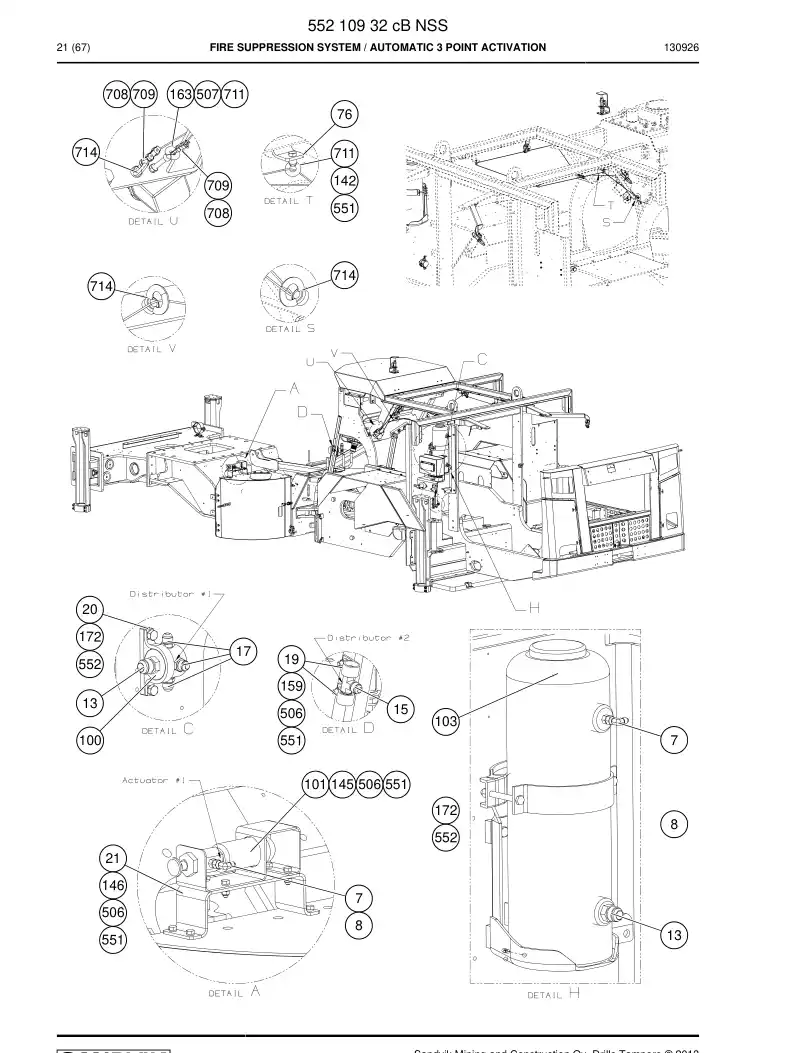 55210932c 552 109 32c Fire Suppression System - Sandvik Technical Drawing