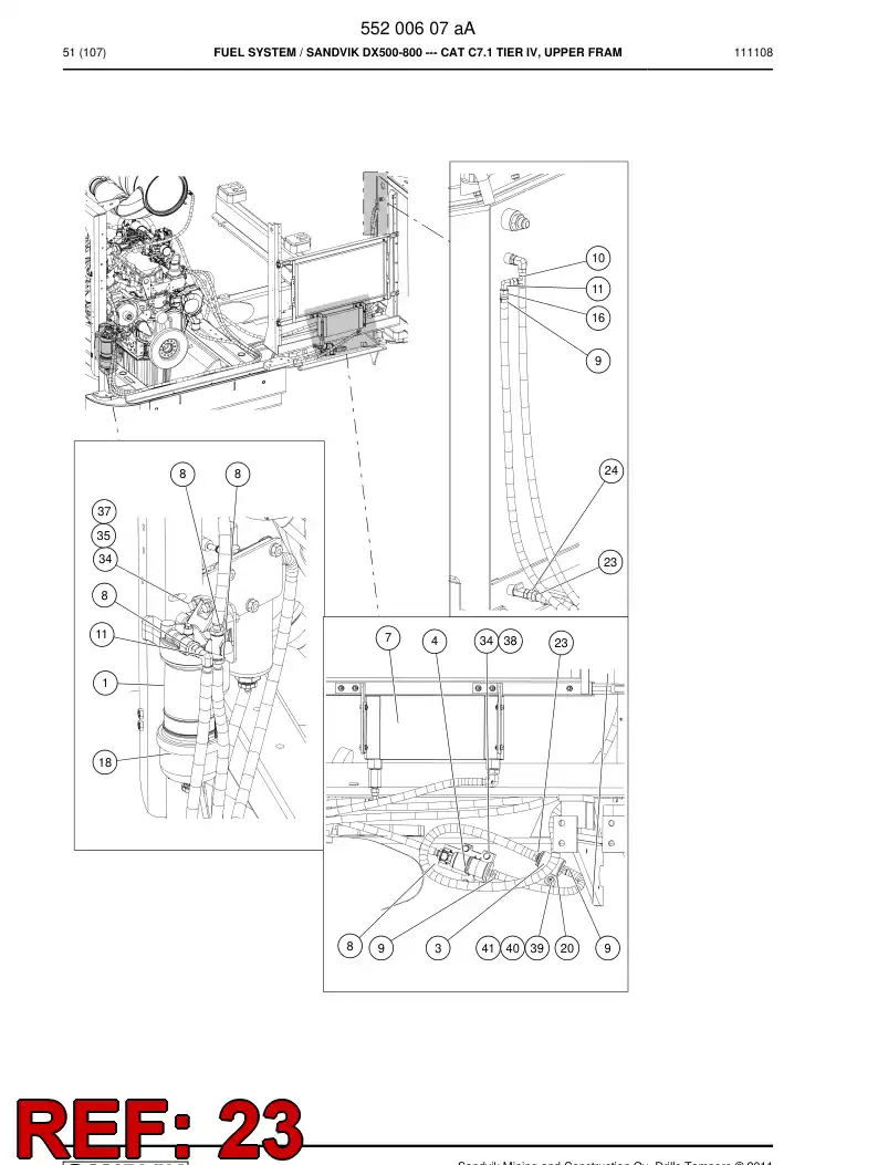 55210935 552 109 35 Clamp, Hose - Sandvik Technical Drawing