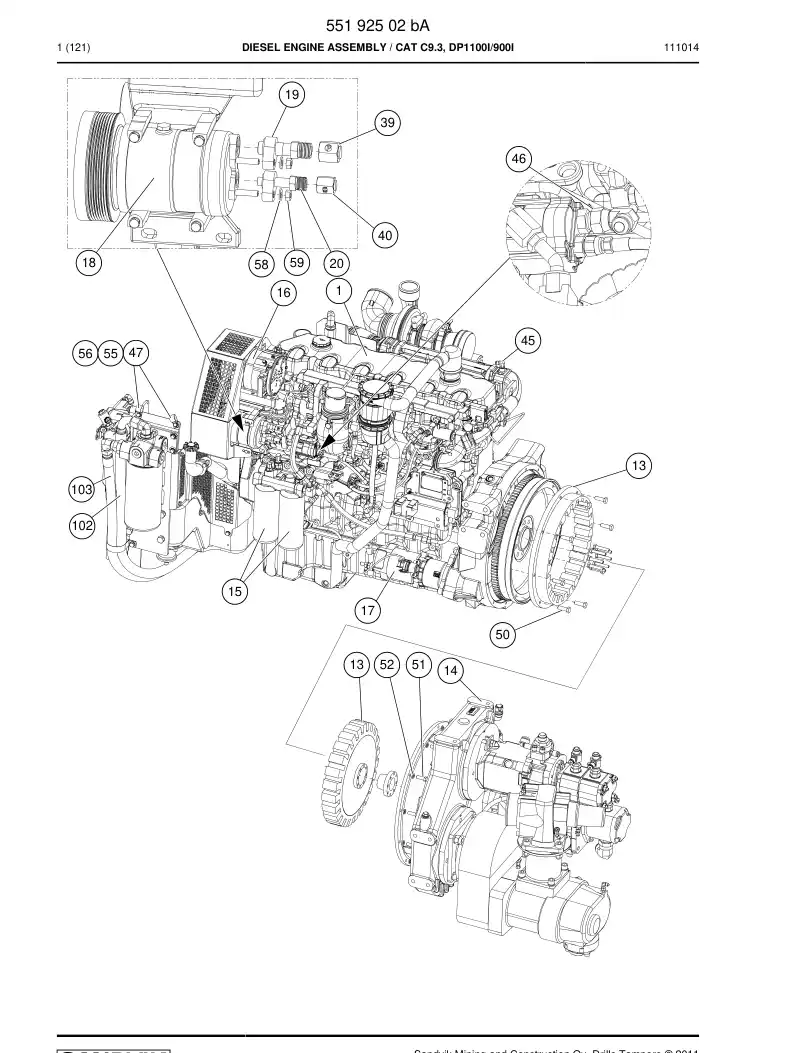 55211068 552 110 68 Connector - Sandvik Technical Drawing