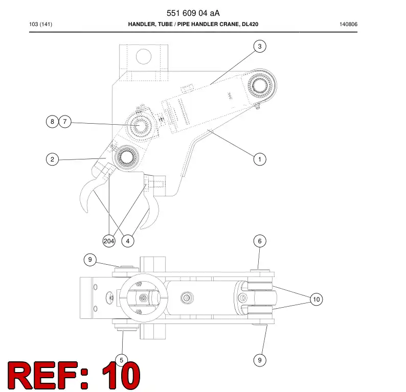 55211209 552 112 09 Bushing - Sandvik Technical Drawing