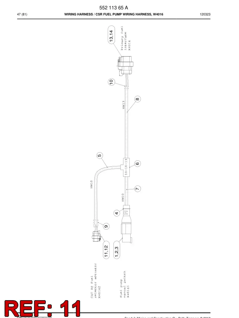 55211398 552 113 98 Connector - Sandvik Technical Drawing