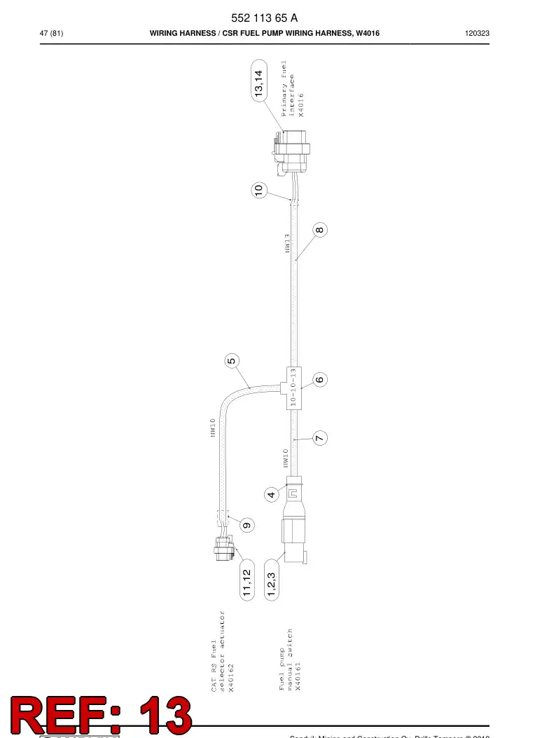 55211544 552 115 44 Connector - Sandvik Technical Drawing
