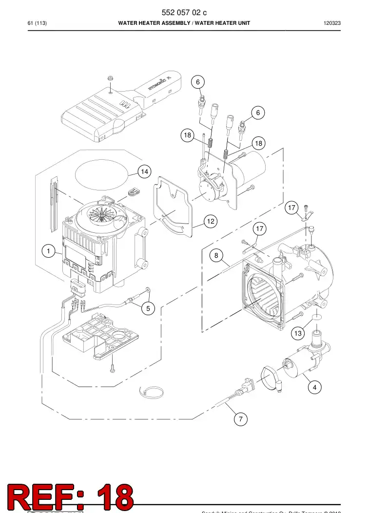 55211806 552 118 06 Strainer - Sandvik Technical Drawing