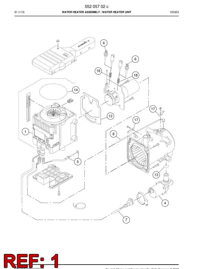 55211885 552 118 85 Fan - Sandvik Technical Drawing